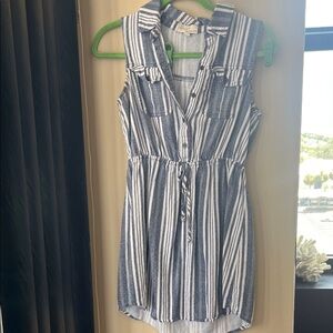 BeBop Blue and White Striped Dress